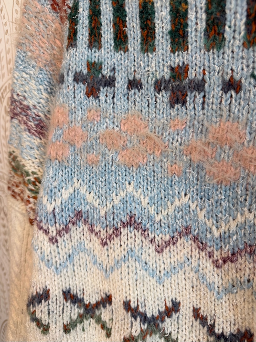 Anthropologie Daily Practice Nordic Sweater Cotton/Wool Blend size Med / Large - Picture 4 of 11